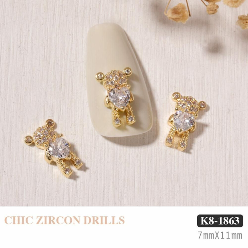 (1863) Charms Manicure Tools Nail Art Decorations Crystal Pendant Chain Nail Rhinestones Nail Art Jewelry