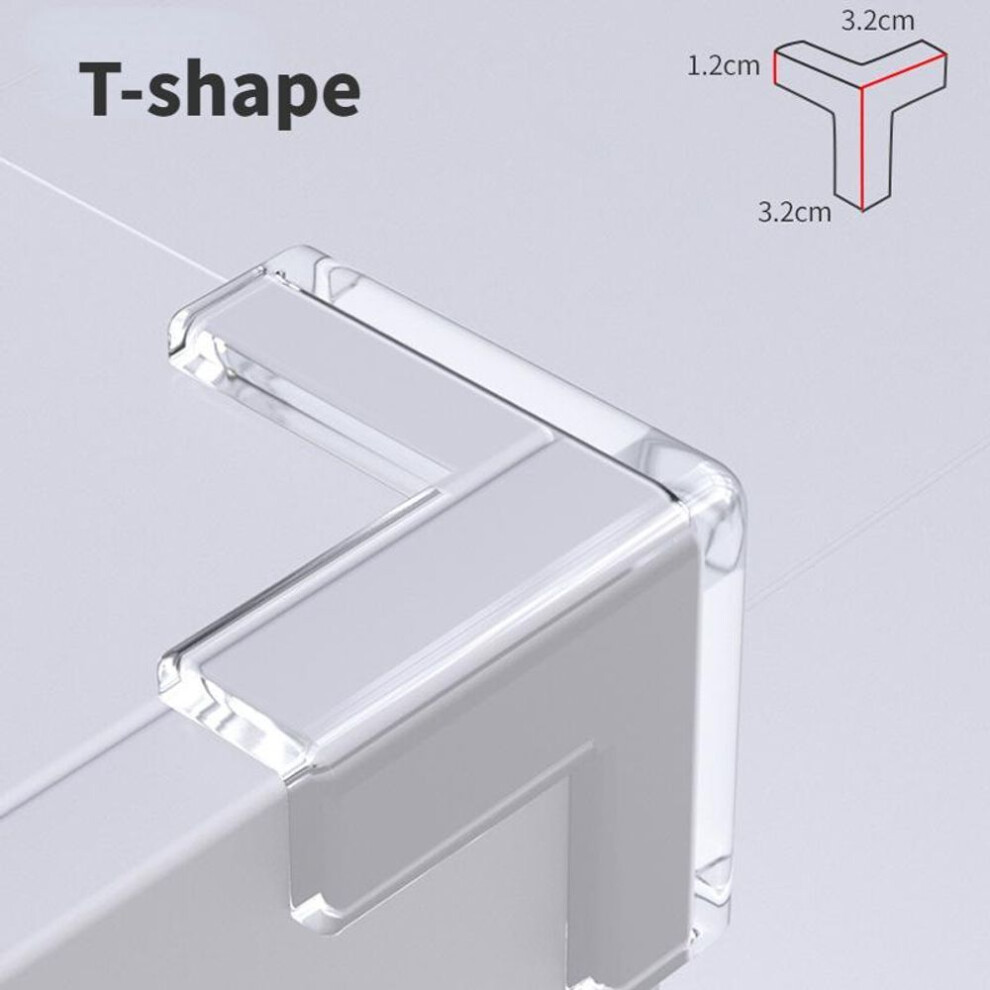 (T shape) New Children&apos;s Anti-collision Corner Strip Window Table Edge Sticker Protective Cover Anti-collision Silicone Anti-collision Corner