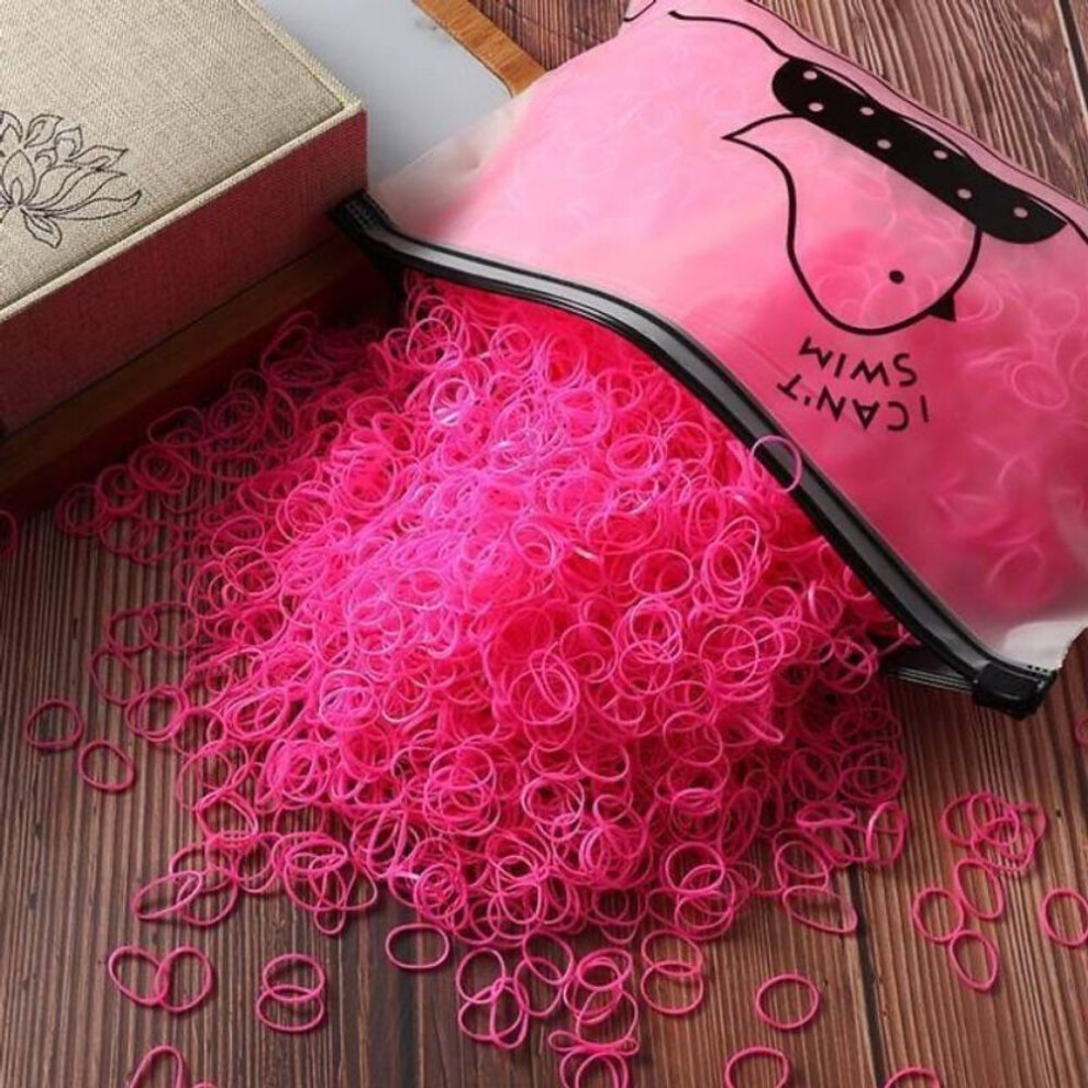 (multicolor, 8/1000pcs) 1000pcs Girls Colourful Disposable Rubber Band Hair Ties Headband Children Ponytail Holder Bands Kids Hair Accessories