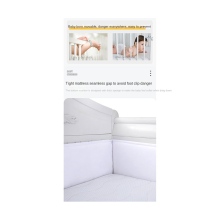 Baby Bed Rail Guard Height Adjustable Anti-Collision Guardrail Children's Bed Fence Bed General Soft Gate Crib Rail