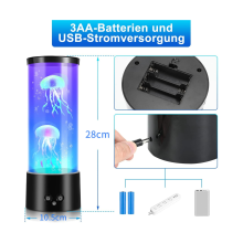 RGB Jellyfish Lamp Jellyfish Aquarium with Remote Control Lava Lamp Coloured Mood Light Office Decoration