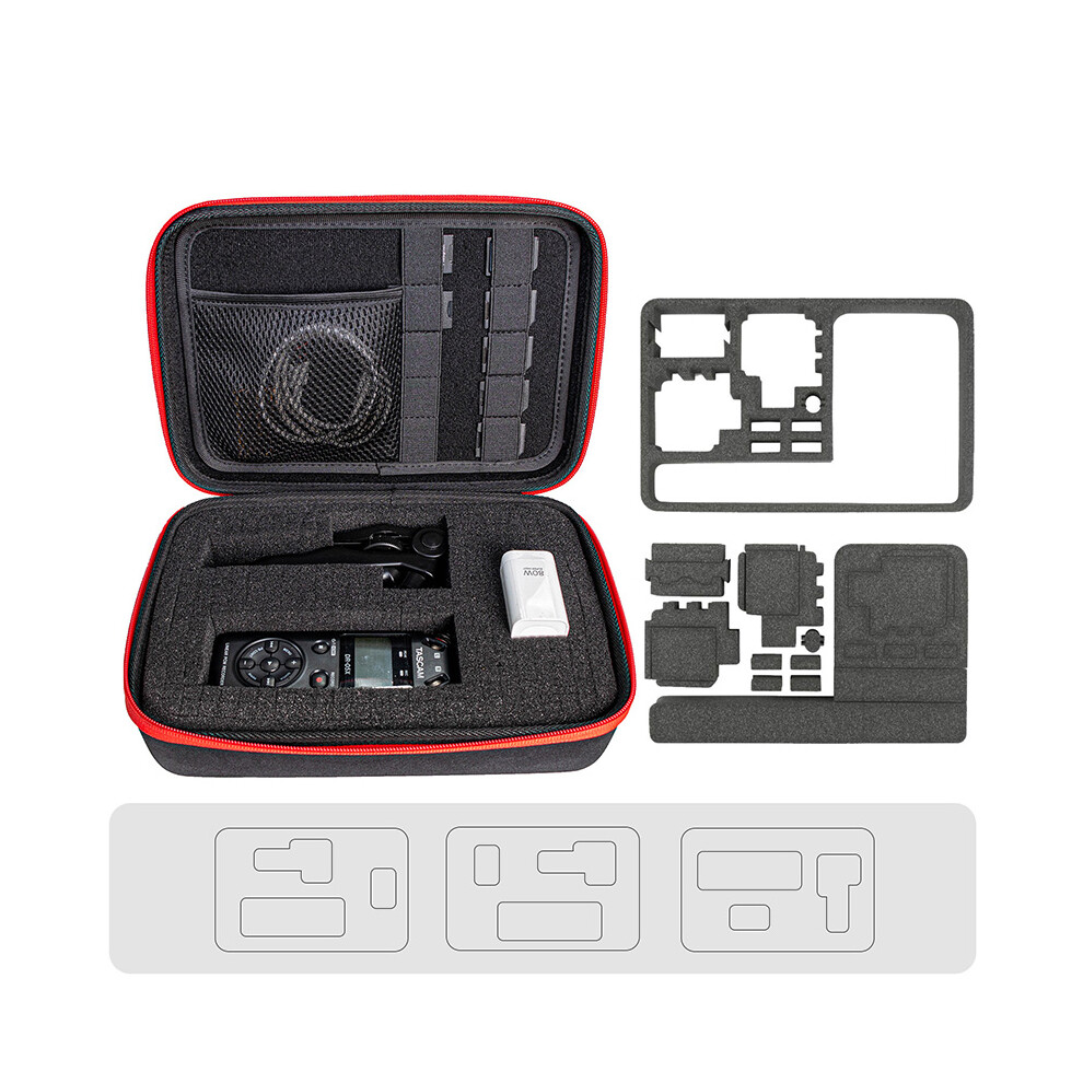 Voice Recorder Bag Travel Carrying Pouch Accessories For Zoom H1,H2n,H5,H4n,H6,F8,Q8 Portable Storage Bag Black 688249402153