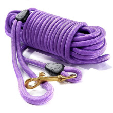(purple, 10M) 5M 10M 15M Dog Training Leashes Long Lead with Padded Foam Handle for Small Medium Large Heavy Duty Dogs Tracking Camping Agility Training