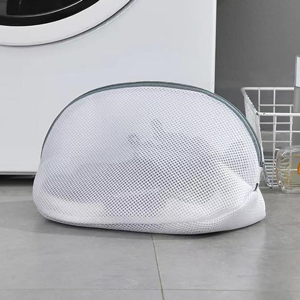 (grey) Anti-deformation Mesh Laundry Bag Washing Machine Shoes Bag Travel Shoe Storage Bags Protective Clothes Storage Box Organizer