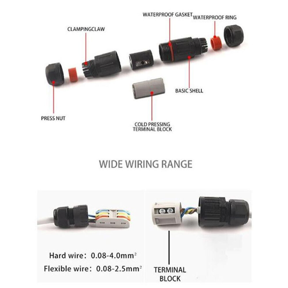 Ip68 Industrial Electrical Waterproof Wire Cable Connector Outdoor Plug Socket