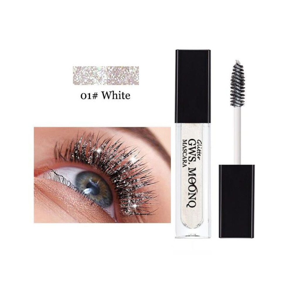 (01) Glitter Diamond Shiny Mascara, Waterproof And Smudge Proof, Curling And Eyelashes Lengthening Makeup Tool
