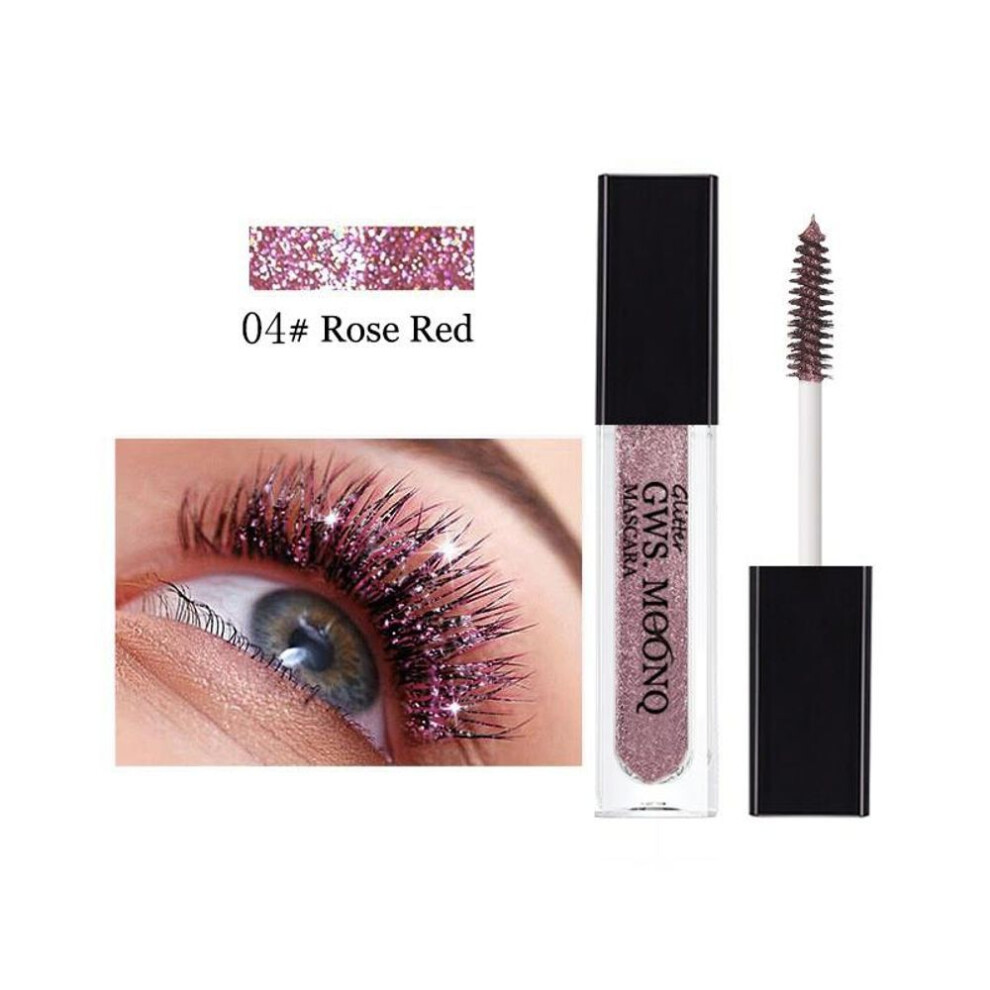 (04) Glitter Diamond Shiny Mascara, Waterproof And Smudge Proof, Curling And Eyelashes Lengthening Makeup Tool
