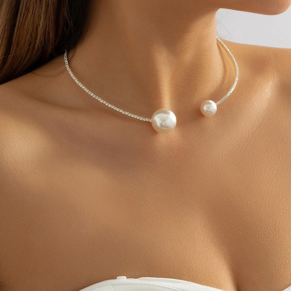 (as the picture, 1) Vintage Irregular Open Collar Necklace