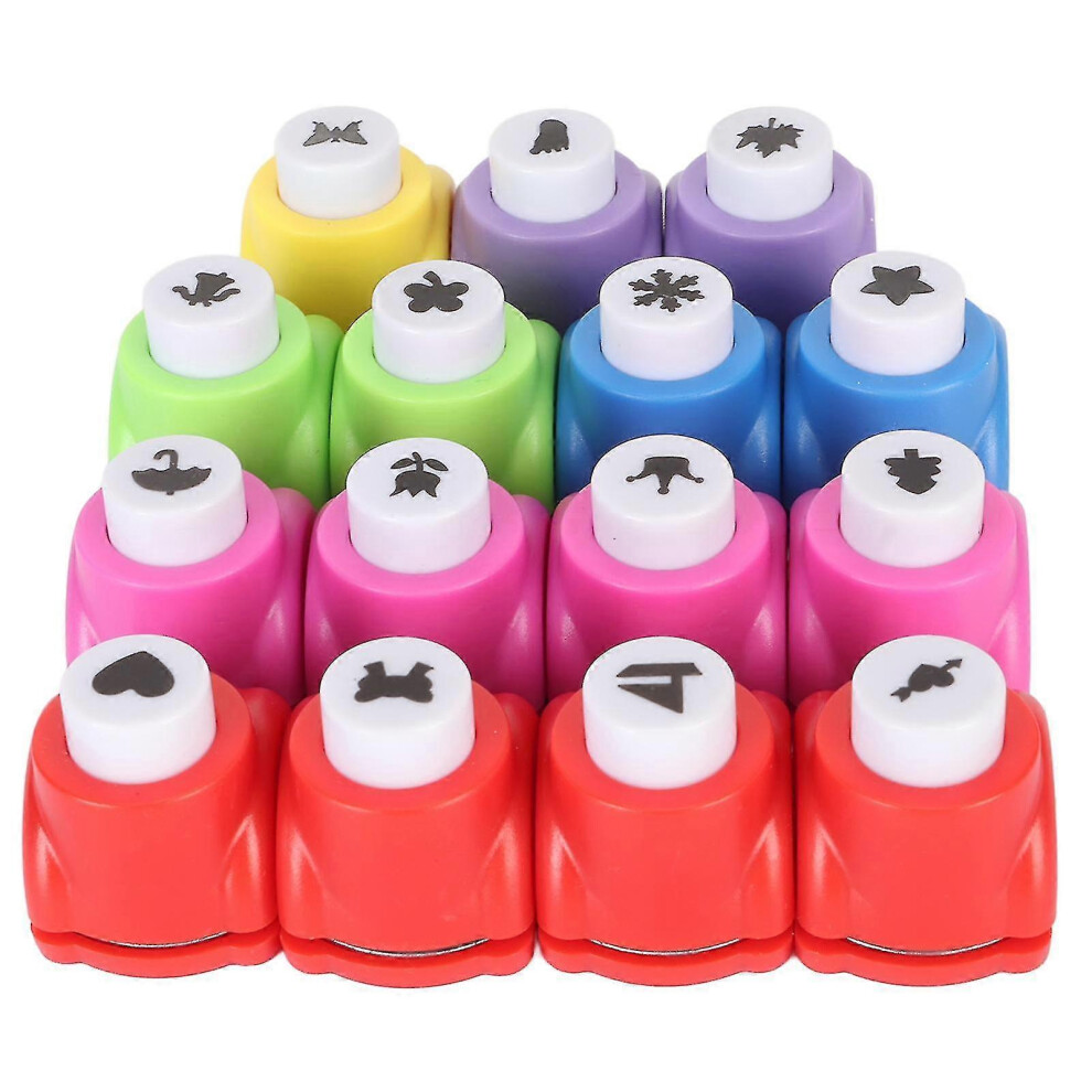 15pcs Shape Paper Punch Set for Kids Diy Stimulate Imagination Craft Holes Punch for Scrapbooking Journaling Greeting