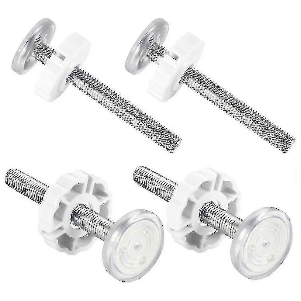 Whiteset Of 4 Snap-on Baby Gates with M10 Threaded Rod - Baby Safety Gate Accessories(EPA13)