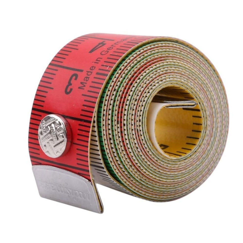 (1Pc) 150cm/60in Soft Tape Measure Tailor&apos;s Tape With Snap Fasteners Body Measuring Ruler Needlework Sewing Tool