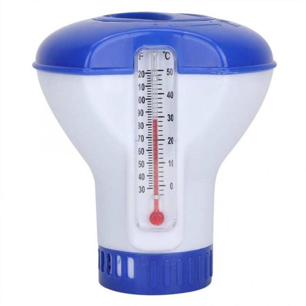 (1pc) 1pc Swimming Pool Floating Chemical Chlorine Dispenser Swimming Pool Accessories Thermometer Disinfection Automatic Applicator Pump