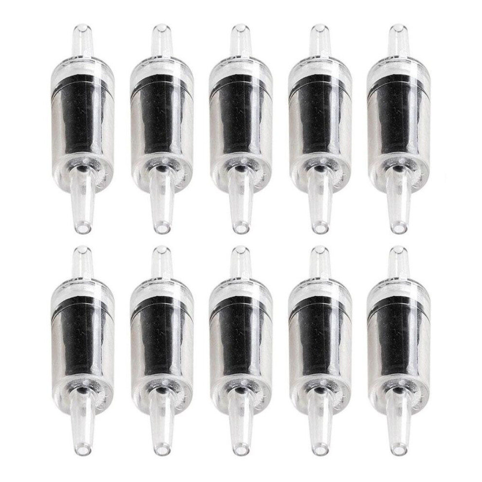 (black) 10pcs Plastic Fish Tank One Way Non-return Check Valve For Co2 System Aquarium Air Pump Compressor Aquarium Accessories