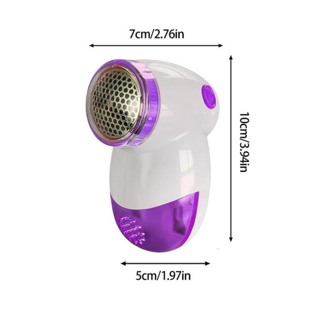 (purple) Mini Portable Sweater Clothes Carpets Lint Pill Fluff Remover Hair Ball Trimmer Fabric Fuzz Shaver Machine Electric Lint Remover