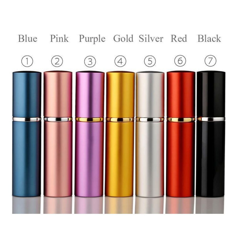 (gold, 5ML) 1pc 5ml 10ml High Quality Refillable Mini Perfume Atomizer Spray Bottle Empty Glass Parfume Bottle Aluminum Spray Atomizer