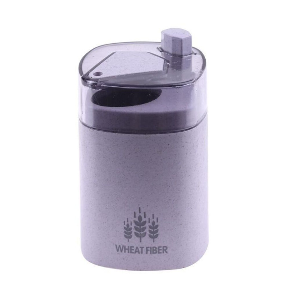 (purple) Automatic Toothpick Box Wheat Straw Toothpick Holder Container Portable Pop-up Toothpick Dispenser Storage Box Kitchen Organizer
