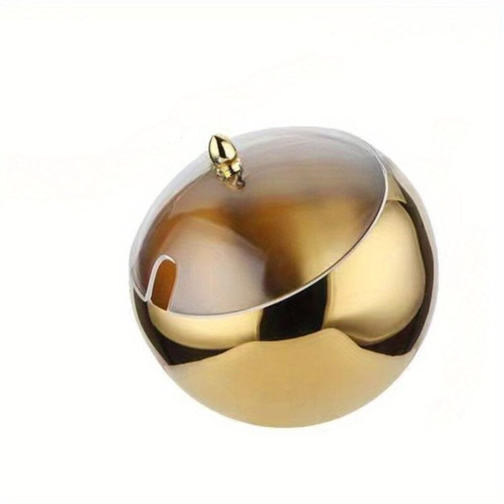 (gold, No base with cover) 1pcs Stainless Steel Oblique Mouth Bowl Hot Pot Shop Sauce Bowl Self-service Seasoning Pot Spicy Hot Pot Bowl Seasoning Small Bowl