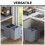 Homcom HOMCOM Recycle Waste Bin 40L Sorter Kitchen Recycle Waste Bin Pull ABS Silver 9