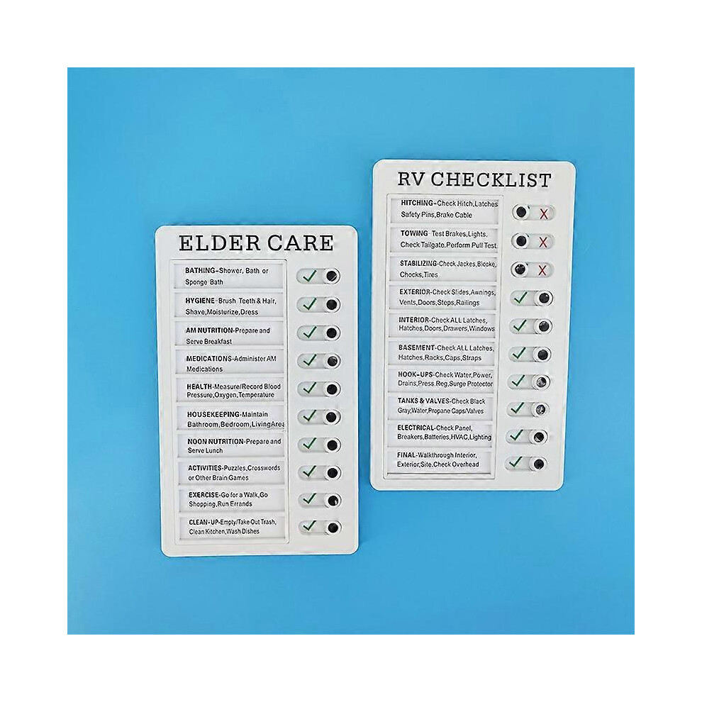 (el) Multi-purpose Wall Hanging Checklist Memo Boards Adjustable My Chores Checklist Board for RV Home Wall School Classroom