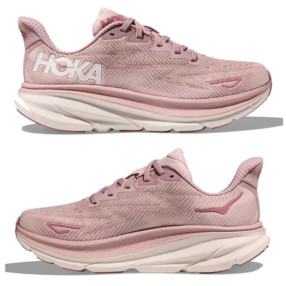 (Pink, UK3/EU36) HOKA ONE ONE Clitfon 9 Women Trainers Wear-resistant Platform Running Shoes Jogger Sport Sneakers