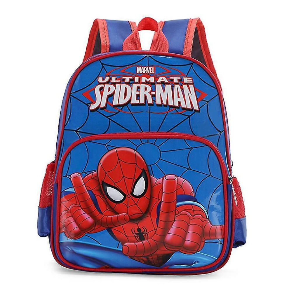(Blue) Toddler Kids Boys Junior Marvel Spiderman Backpack School Bag Kindergarten Rucksack Superhero Character Gifts