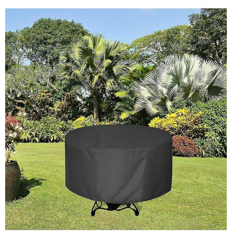 Garden Furniture Cover 210d Oxford Fabric Furniture Cover Waterproof Garden Table Cover Tarp with Rope And Buckle Lock-round-130*71cm