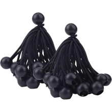 50PCS Bunge Balls noir 4 pouces, corde Bunge Tarp robuste, sangle de bche d'auvent, sangle lastique pour tentes de camping dans les halls d'exposi