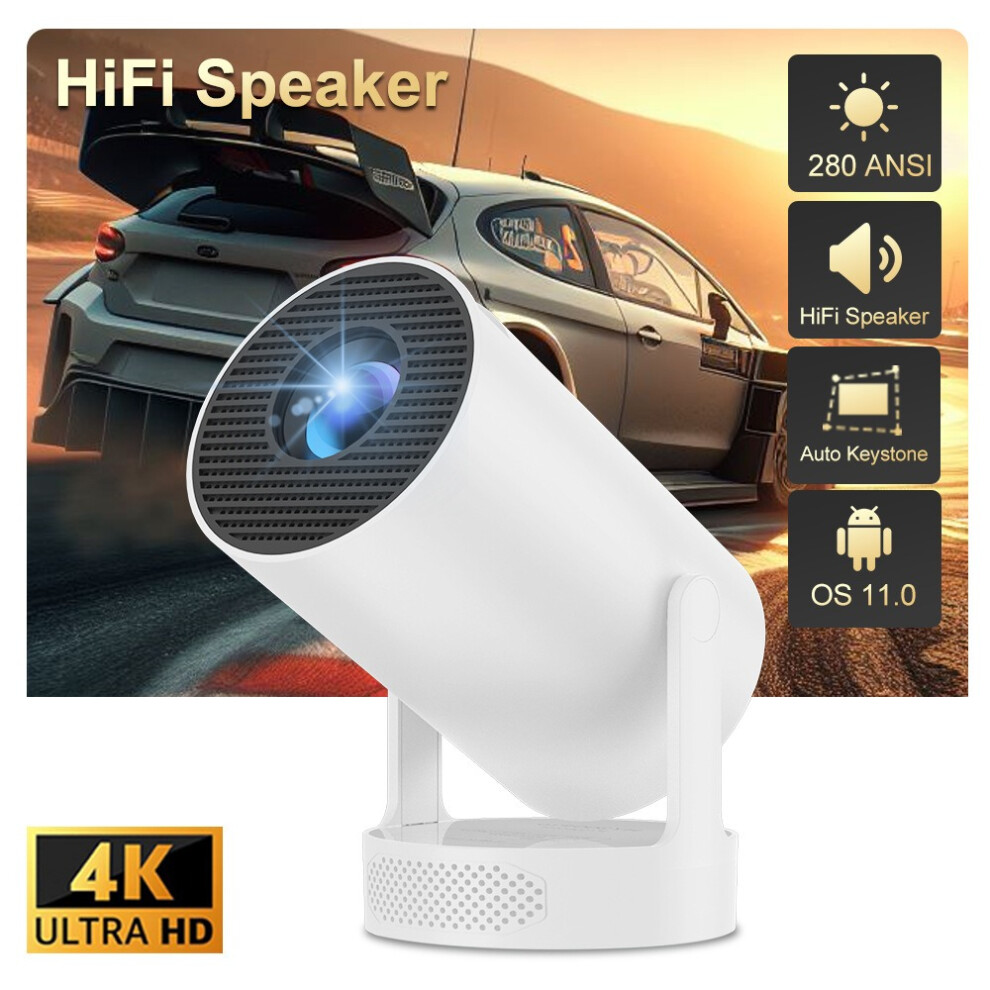 Hy300 Pro Hifi Lcd Portable Projector, 4K Android 11.0, Wifi, Bluetooth, Hdmi, Usb, 280Ansi Lumens 9344431574183
