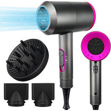 Ionic Conditioning Hair Dryer for Frizz-free Styling with Diffuser And Concentrator Attachment, High Power Hair Dryer