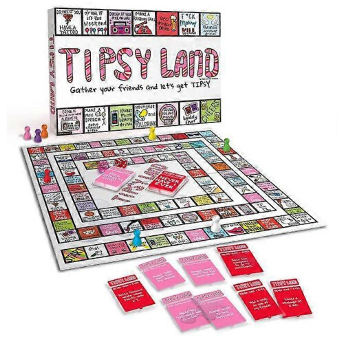 Tipsyland Drinking Board Game for Adults, Party Funny Interactive Drinking Board Game