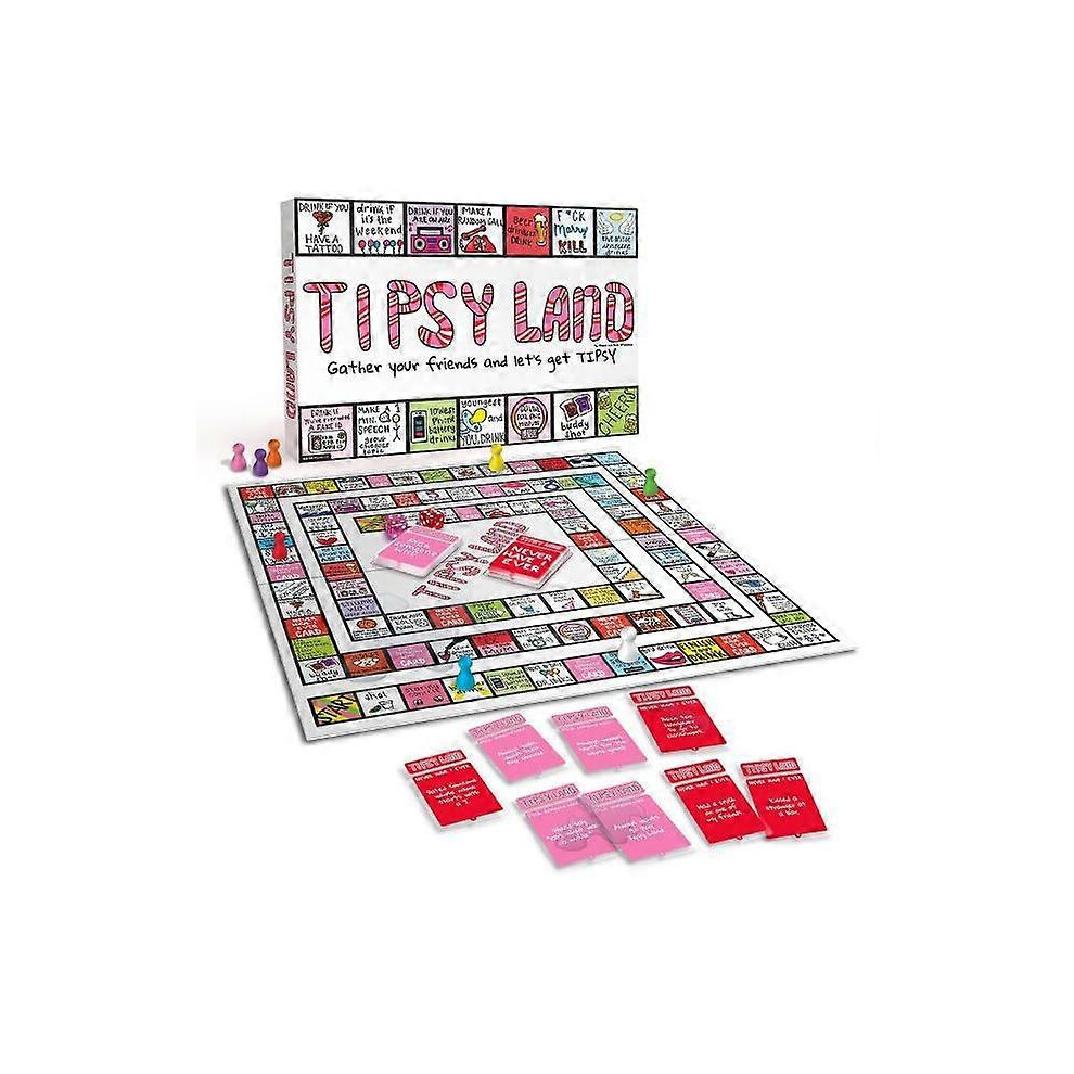 Tipsyland Drinking Board Game for Adults, Party Funny Interactive Drinking Board Game