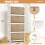 (3 Tier) Stackable Storage Boxes with Lids & Wheels Plastic Storage Organizer with Front Doors for Home, Office, Bedroom, Bathroom & Living Room 11