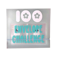 (Blue) 100 Days Save Money Envelope Challenge Binder, Cash Stuffing Saving Envelope for School, Home, Office, Easy and Fun Way