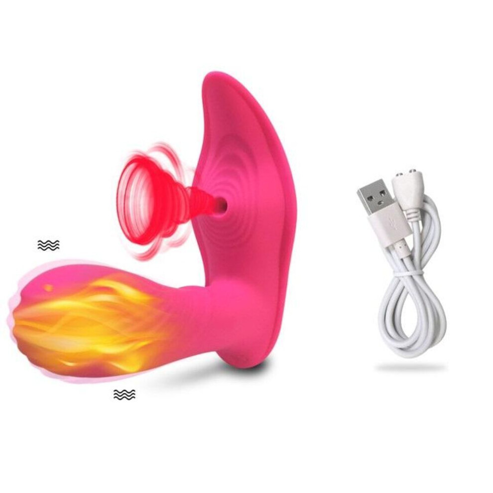 (red) Women&apos;s 10 Sucking Vibration Modes Dildo Vibrator Wearable G Spot Clitoris Stimulator Sex Toys