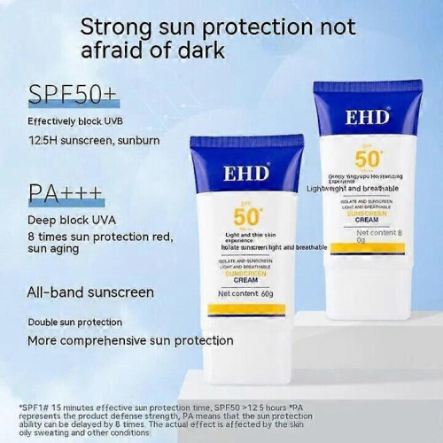 3X EHD sunscreen: Light and non-greasy, protection against UV rays 1