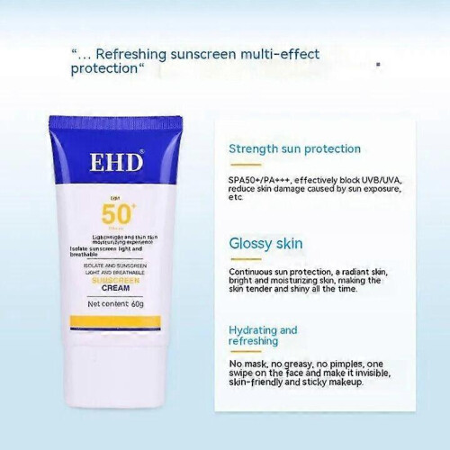 3X EHD sunscreen: Light and non-greasy, protection against UV rays 2