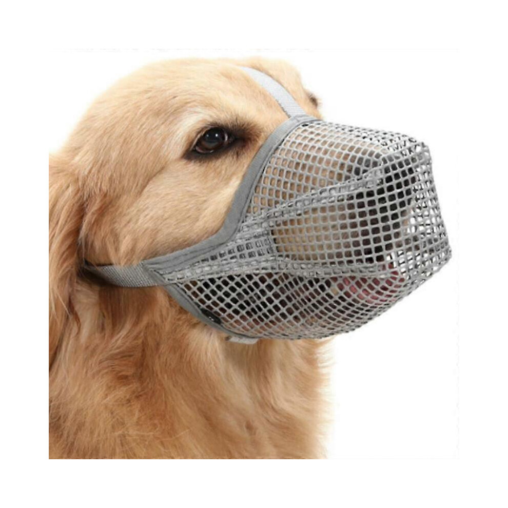 ( Xl) Breathable Anti-Biting Chewing Licking Pet Muzzle Dog Muzzle Anti-Lick Gray