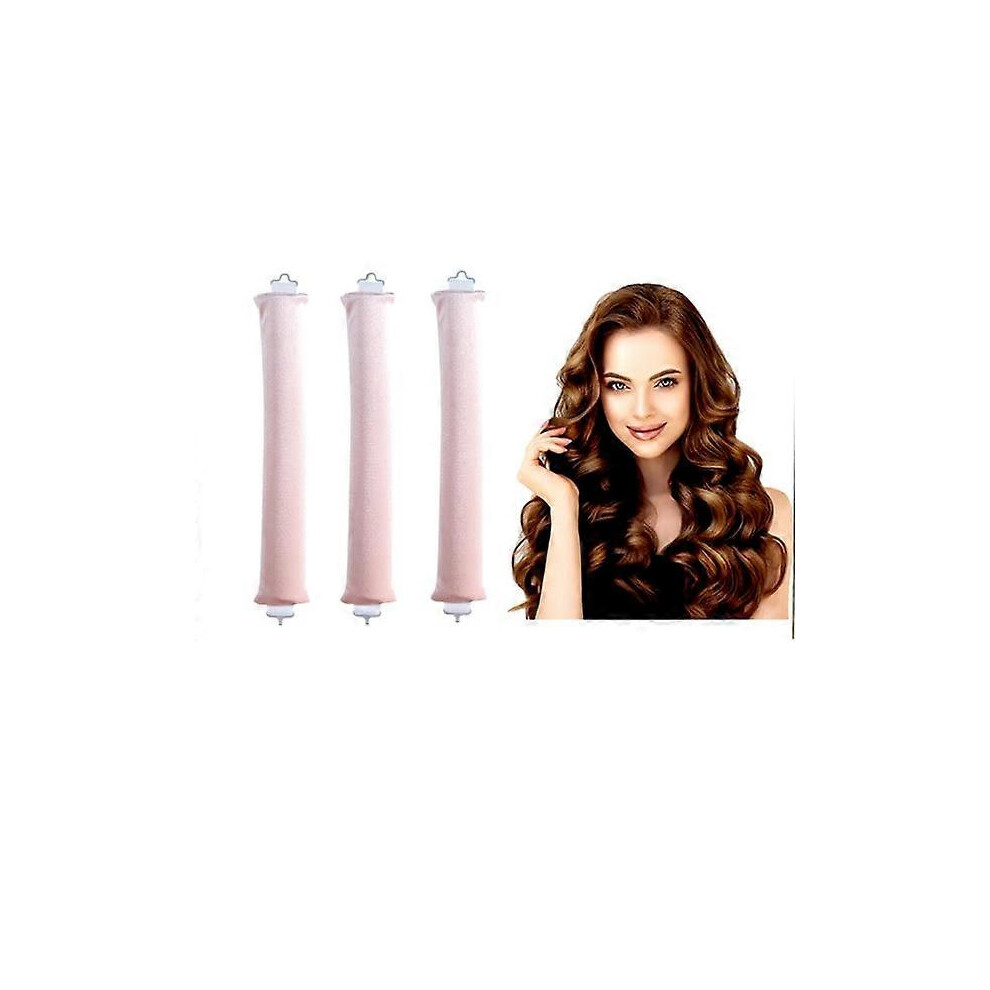 (Pink) Heatless Hair Curler No Heat Hair Curlers Pink