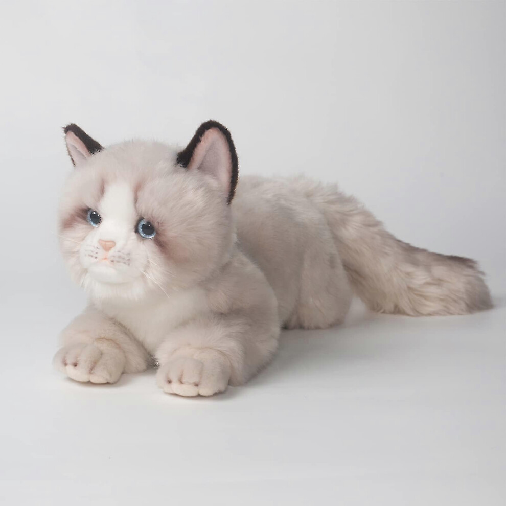 20 Inch Gray Ragdoll Cat Stuffed Animal Toys Dolls,Cute Handmade Plush Toy Ann Baker Cat Birthday Gifts Present for Boys and Girls   -Sy