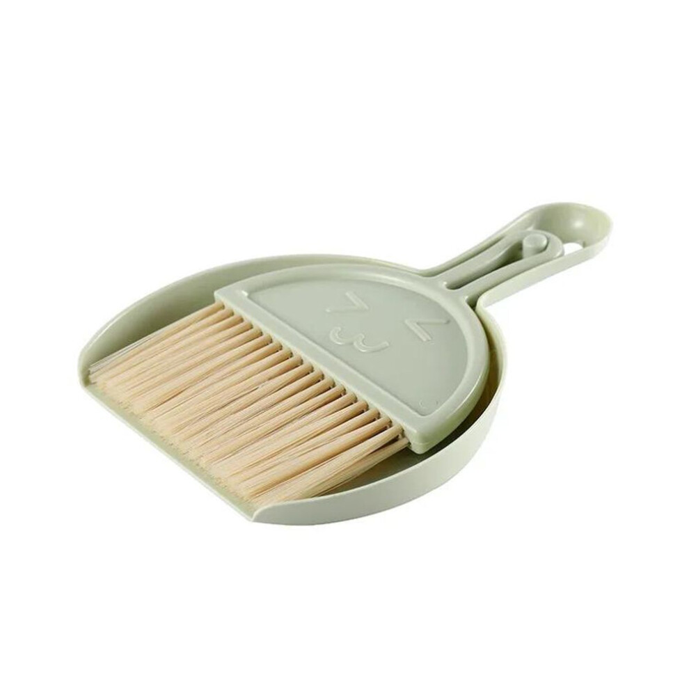 (green) Desktop Cleaning Mini Broom and Dustpan Set – Multi-Purpose Compact Sweeper with Garbage Shovel for Office and Home