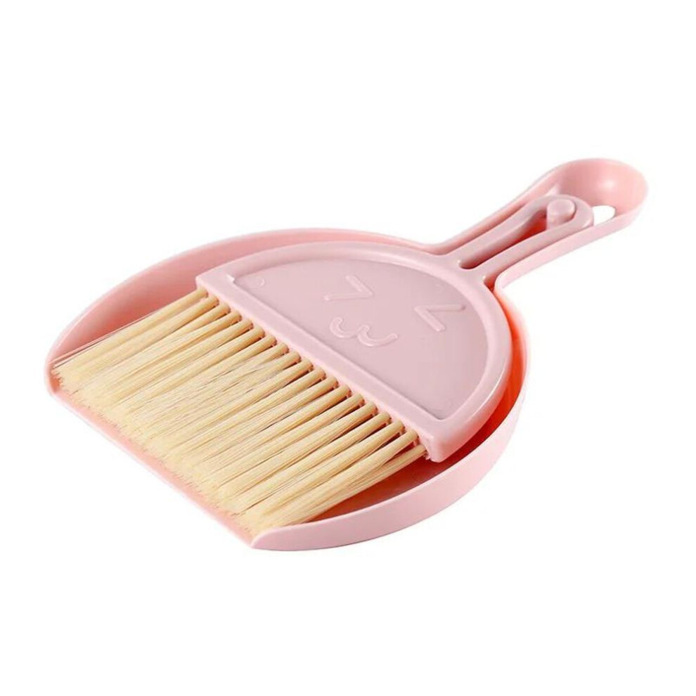 (pink) Desktop Cleaning Mini Broom and Dustpan Set – Multi-Purpose Compact Sweeper with Garbage Shovel for Office and Home