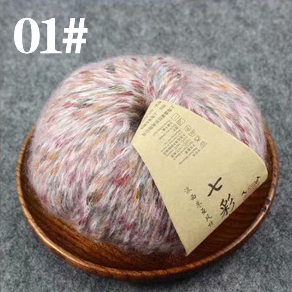 (1) 1 Ball Crochet 50g Colorful Alpaca Velvet Wool Cashmere Yarn Sweater Scarf Thread Diy Hand Knitting