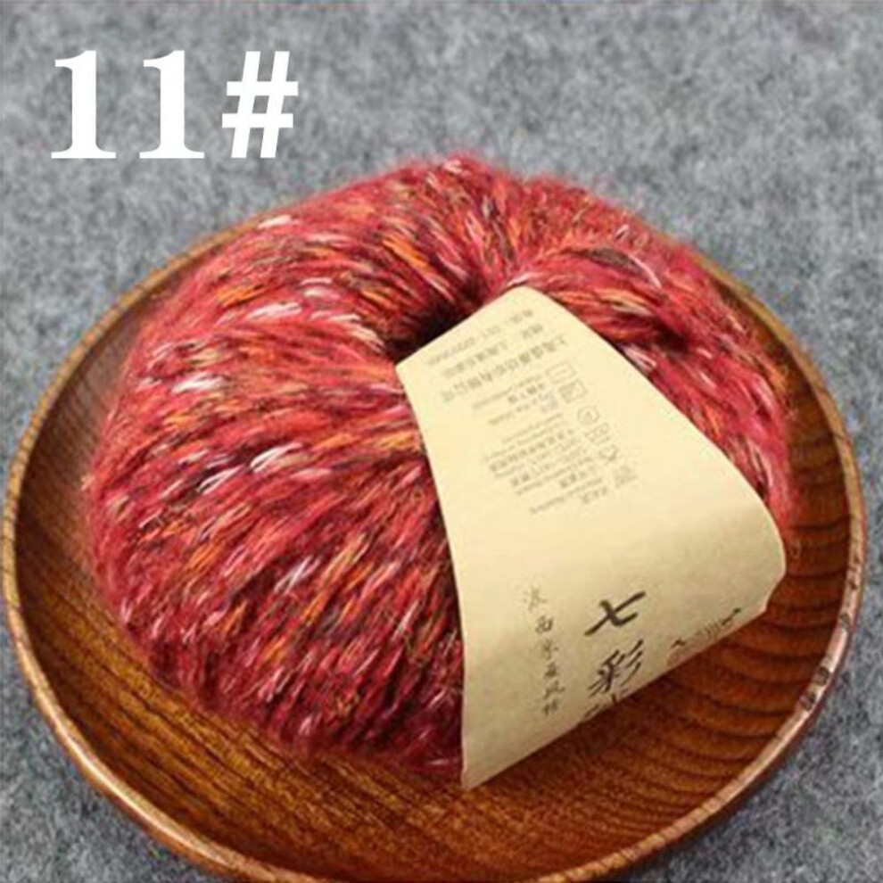 (11) 1 Ball Crochet 50g Colorful Alpaca Velvet Wool Cashmere Yarn Sweater Scarf Thread Diy Hand Knitting