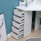 Corner Dressing Table 3 Modes Mirror Stool 5 Drawers 3