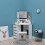 Corner Dressing Table 3 Modes Mirror Stool 5 Drawers 4