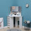 Corner Dressing Table 3 Modes Mirror Stool 5 Drawers 5