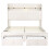 (Beige) Linen double upholstered bed (without mattress) 16