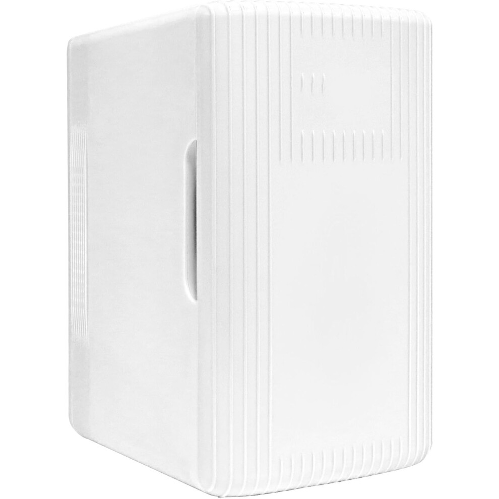 (White) 6L Small Refrigerator 8 Cans Desktop Refrigerator 12v Portable Refrigerator Heater Refrigerator Silent Mini Fridge
