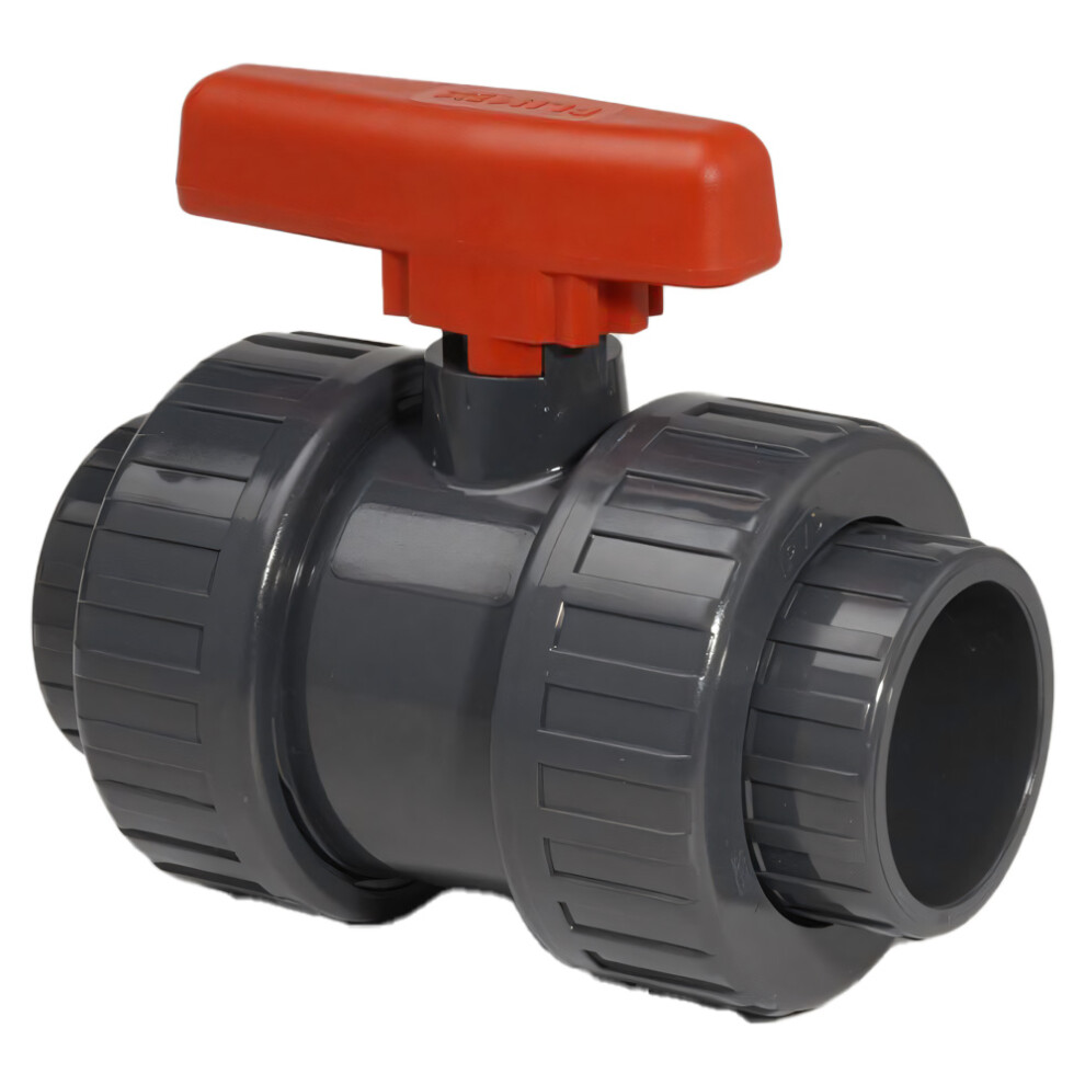 90Mm Grey Pvc Double Union Ball Valve 5060220142695