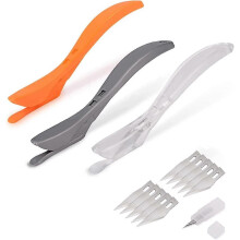 Vinyl Wrap Cutter Wrapping Paper Cutter Knife, Gift Wrap Cutter,concealed Blade Safety Knife Car Vinyl Wrap Ripper Backslitter Cutting Tool, Include 3